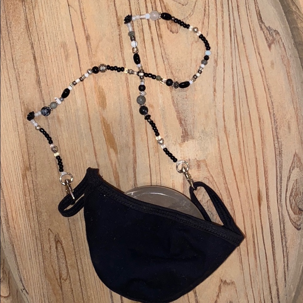 Hand made Healing Crystal Mask Holding Chain